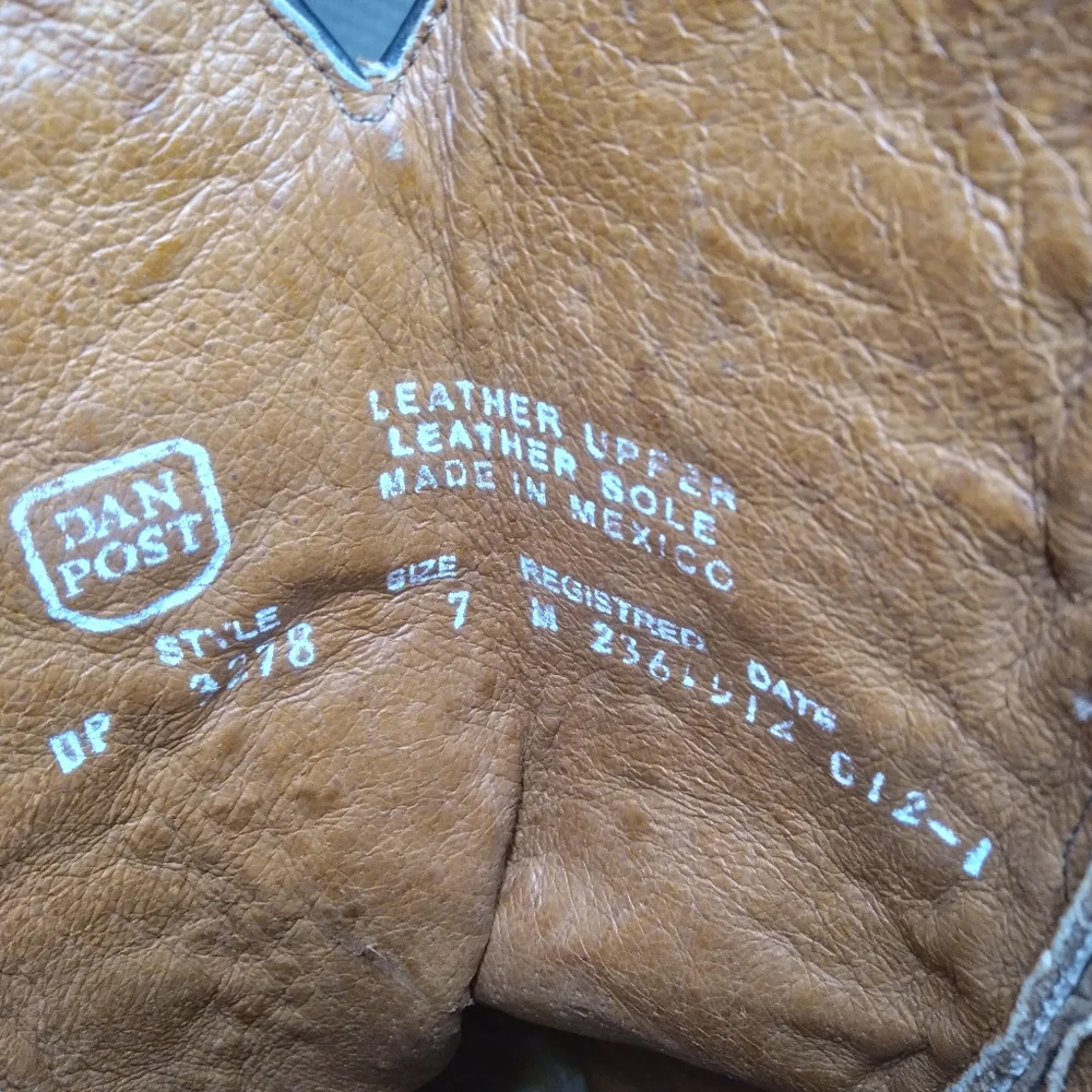 Dan Post Cowboy Boots Sz 7 - Picture 8 of 9